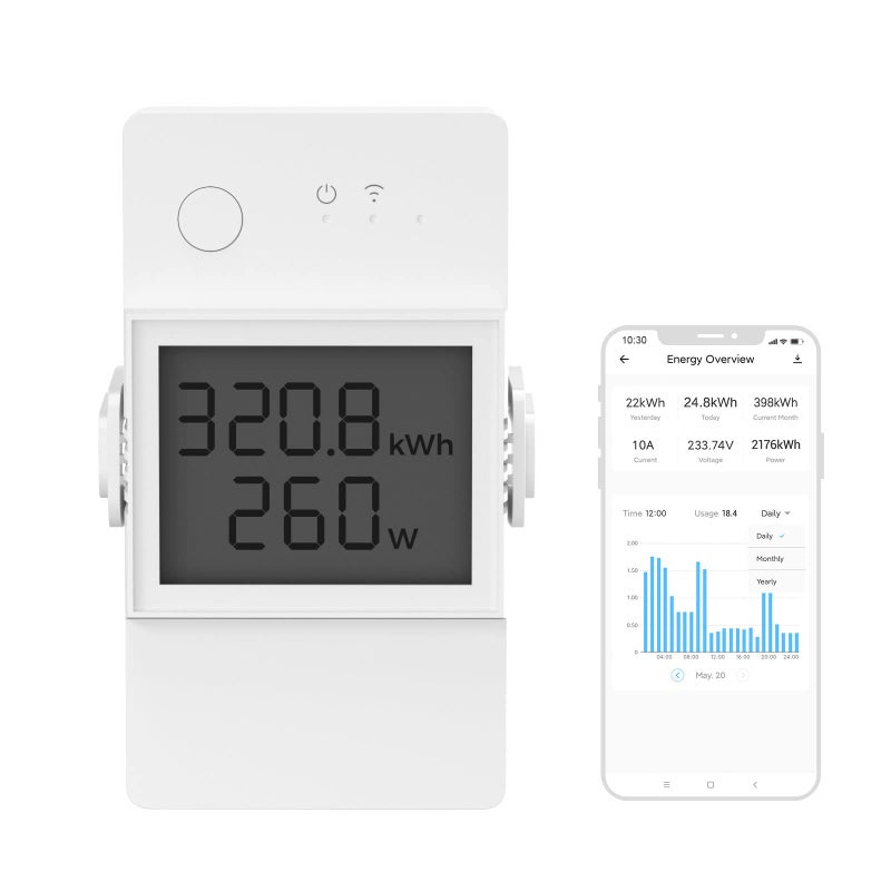 SONOFF POWR320D Elite 20A WiFi Smart WiFi Wireless Light Switch with Energy Monitoring Universal DIY Module for Smart Home Works with Amazon Alexa Google Home No Hub Required - Image 2