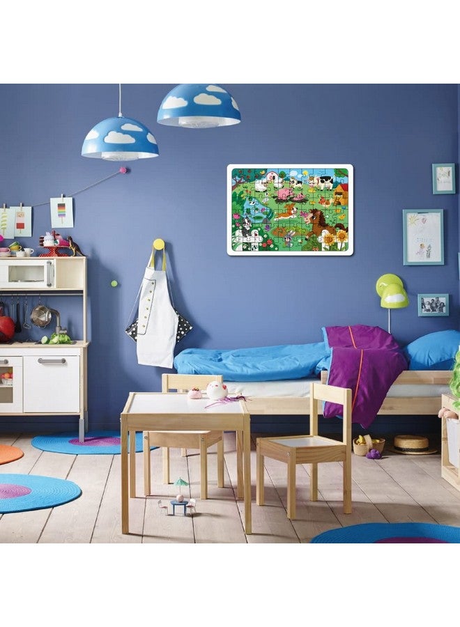 Mini Leaves Mini Leaves Farm Animal Puzzle | Premium Wooden Floor Puzzle for Kids | Puzzle Set with Wooden Box - Size 380 x 280 MM (48 Pieces)  - Image 5