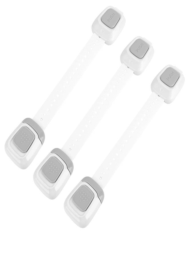 Potency Baby Locks (3-Pack) Child Safety Cabinet Proofing - Safe Quick and Easy 3M Adhesive Cabinet Drawer Door Latches No Screws & Magnets Multi-Purpose for Furniture Kitchen Ovens Toilet Seats - Image 1