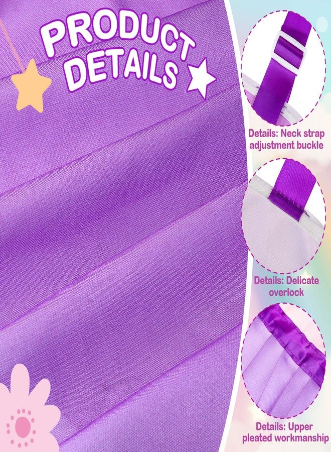 Boyiee 3 Pcs Princess Apron for Kid Children toddler reusable Colorful Apron Art Smock for Paint Cook Bake Garden(Cute) - Image 3