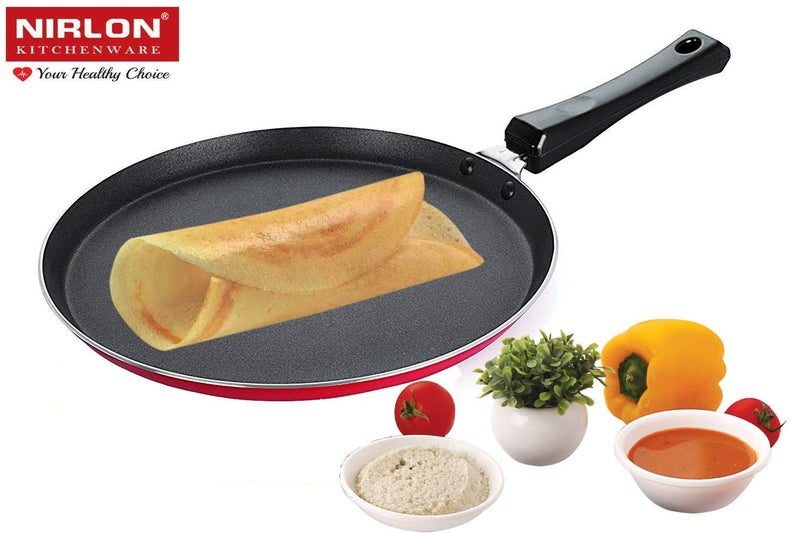 NIRLON Non Stick Aluminium Flat Dosa Tawa, Gas Stove Compatible -25cm - Image 3