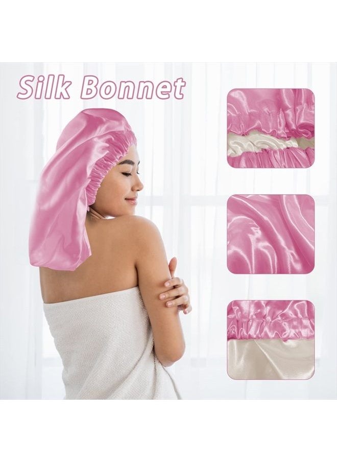 Edoneery - Satin Bonnet Silk Bonnet Hair Bonnet for Sleeping Satin Bonnet for Hair Bonnets for Women Silk Bonnet for Natural Hair - Image 1