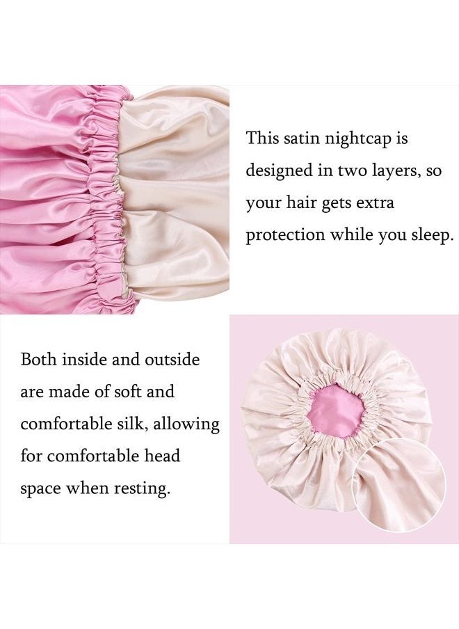 Edoneery - Satin Bonnet Silk Bonnet Hair Bonnet for Sleeping Satin Bonnet for Hair Bonnets for Women Silk Bonnet for Natural Hair - Image 1
