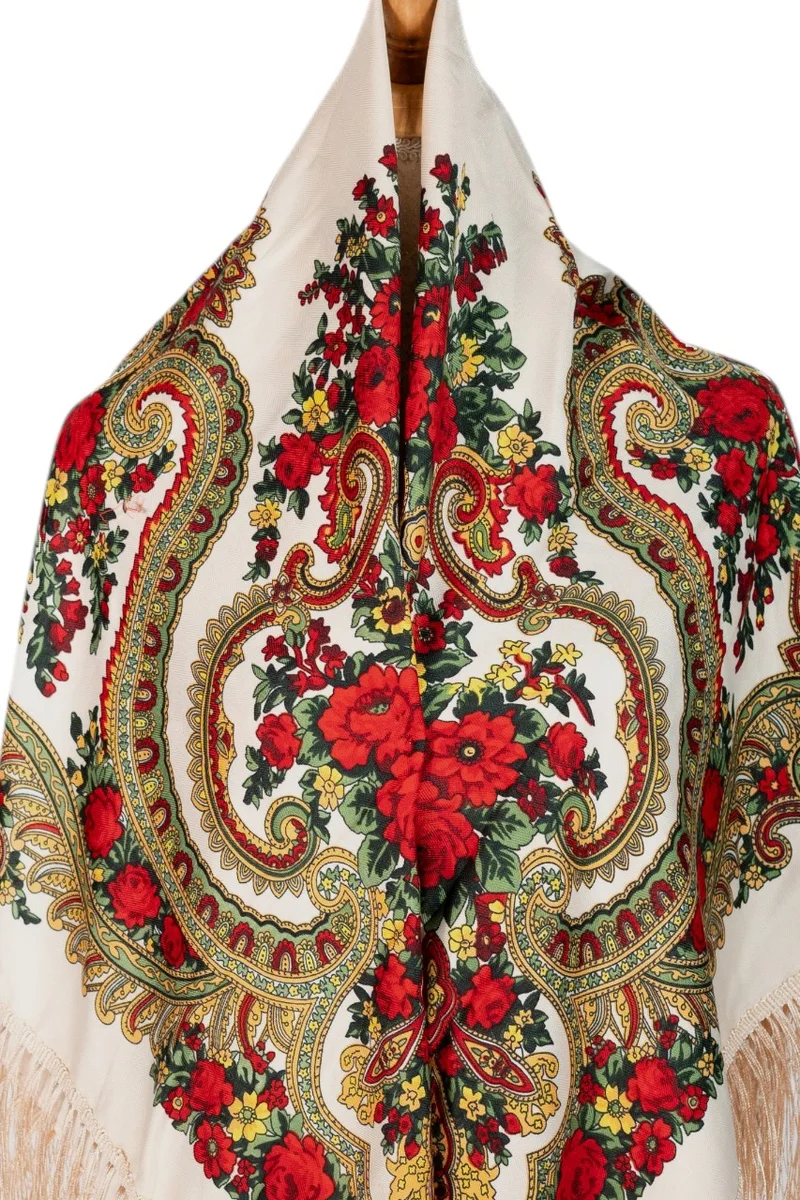 D'Daniela Roksana Women's Eastern European Cotton Tassel Shawl
