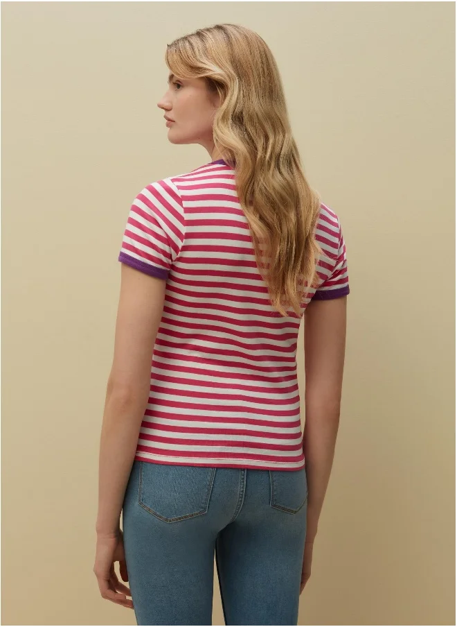 Ovs PIOMBO striped T-shirt in Supima cotton