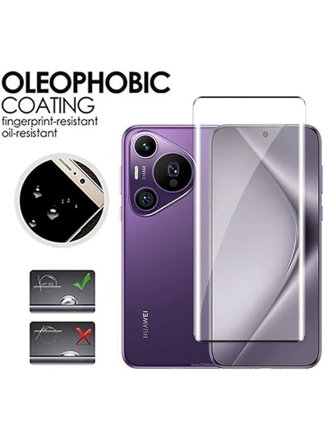 باو هوا هو بورا 70 برو 5G حامي الشاشة ، تنطبق على هواوي بورا 70pro 5G 9H تشديد الزجاج حامي الشاشة ، متقدمة 3D سطح منحن حافة حماية الفيلم ، وحماية قذيفة نوع الصديقة ، ومكافحة الصفر فيلم ( حافة لاصقة ) - Image 2