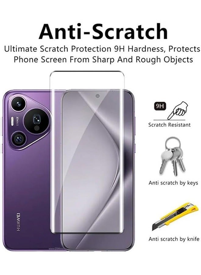 باو هوا هو بورا 70 برو 5G حامي الشاشة ، تنطبق على هواوي بورا 70pro 5G 9H تشديد الزجاج حامي الشاشة ، متقدمة 3D سطح منحن حافة حماية الفيلم ، وحماية قذيفة نوع الصديقة ، ومكافحة الصفر فيلم ( حافة لاصقة ) - Image 4