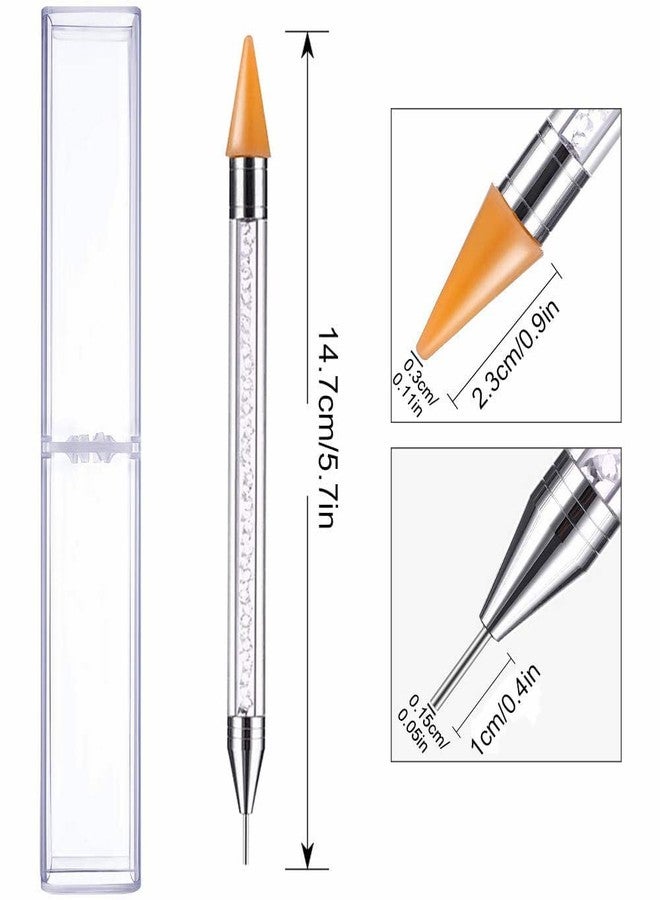 TREXEE 12 Colors Rhinestones Gems AB Nail Art Rhinestones Decorations for DIY Nail Art Crafts Nail Gems | 1 pcs Rhinestone Picker Dotting Pen and 1Tweezer(1 Set) - Image 2
