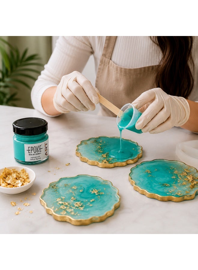 EPOKE Resin Pigment Aquamarine (Opaque) - Mini Pigment Paste -25g For Resin Art - Image 3