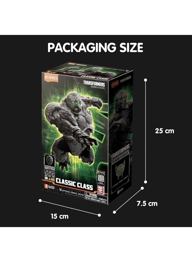 BLOKEES Transformers Classic Class Optimus Primal Beast – Glowing Eyes & Mouth, 85 PCS Model Kit, Collectible Gorilla Robot Action Figure - Image 5