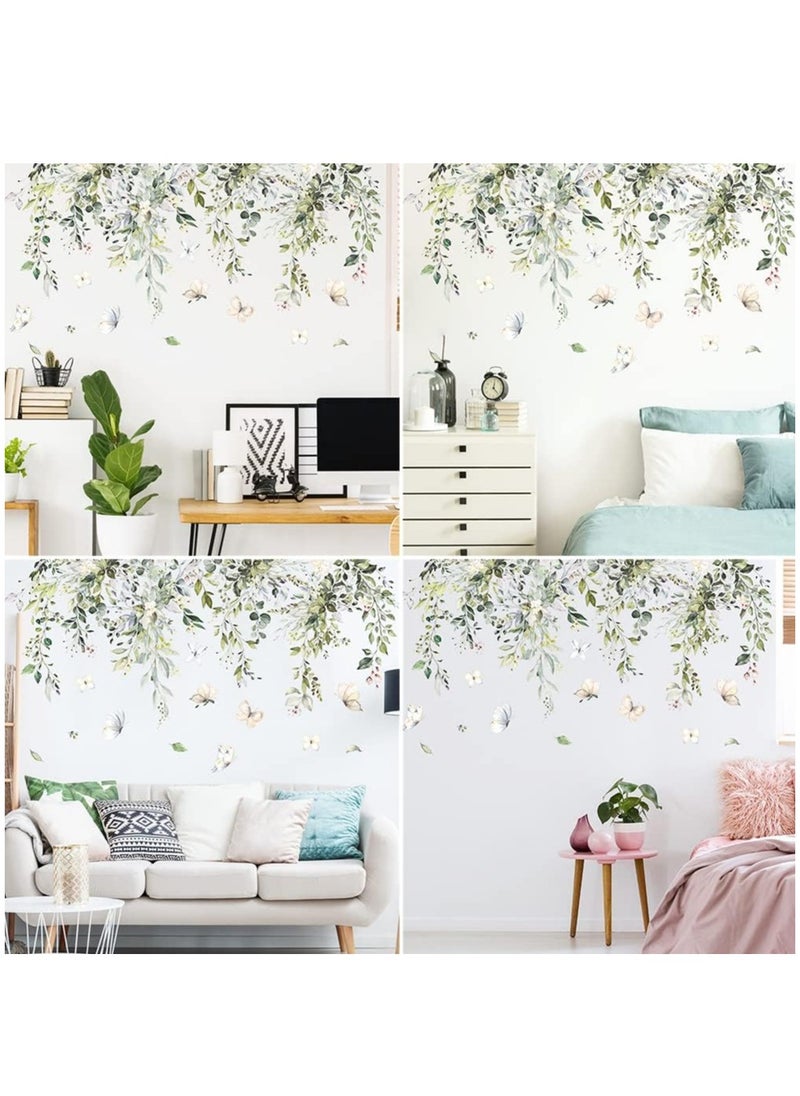 Generic Wall Sticker, 2 Pieces Green Plants Wall Sticker, 30 x 90 cm Wall Decal Butterfly Wallpaper, Peel and Stick Removable Wall Stickers Decor for Kids Baby Bedroom Living Room Offices Classroom  - Image 4