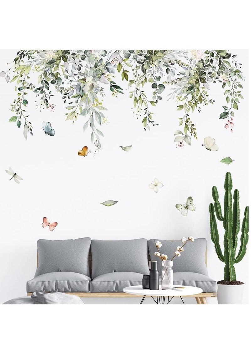 Generic Wall Sticker, 2 Pieces Green Plants Wall Sticker, 30 x 90 cm Wall Decal Butterfly Wallpaper, Peel and Stick Removable Wall Stickers Decor for Kids Baby Bedroom Living Room Offices Classroom  - Image 5