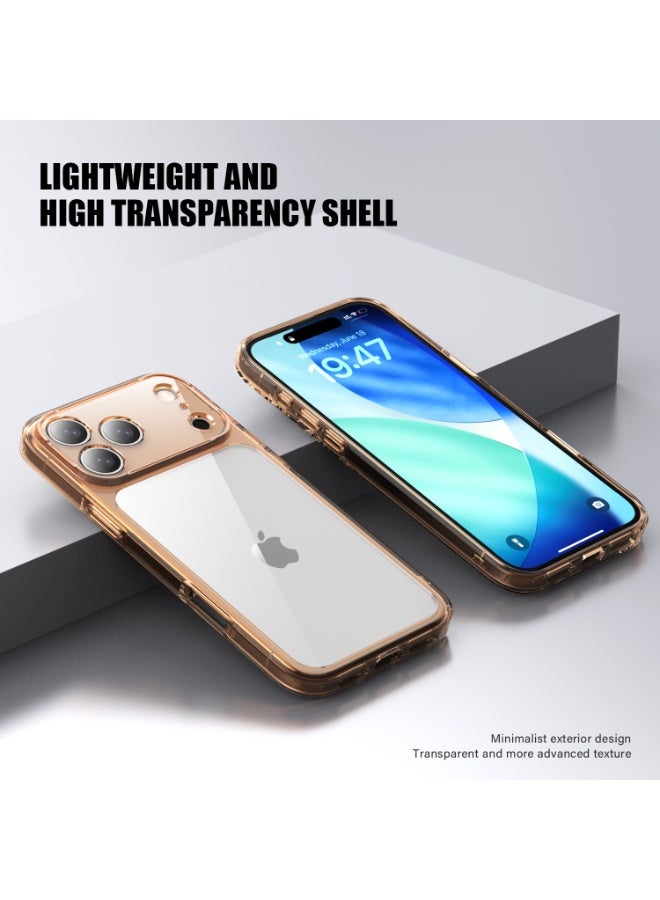 iPhone 17 Pro Max Case: Clear Orange, Integrated Screen Guard, Slim Military-Grade Rugged - Image 2