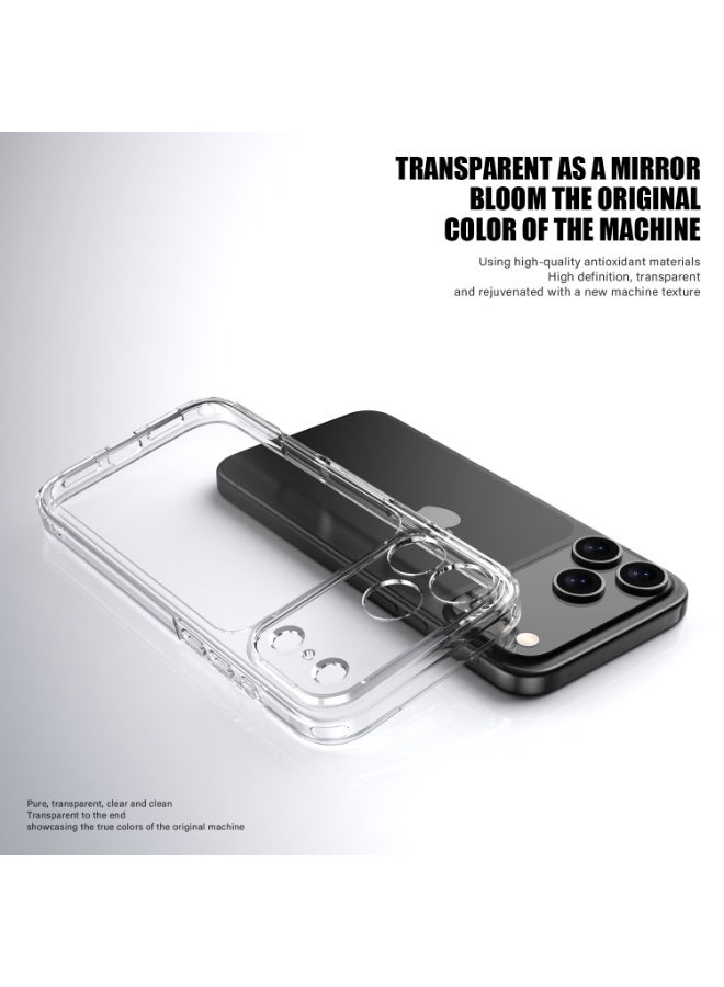 iPhone 17 Pro Max Case: Clear Orange, Integrated Screen Guard, Slim Military-Grade Rugged - Image 4