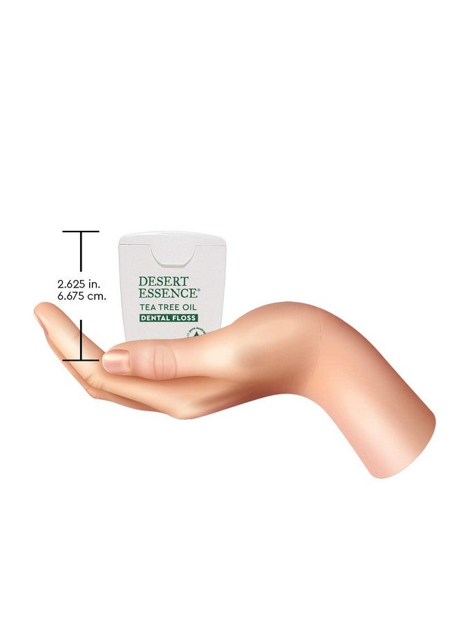 خيط تنظيف الأسنان Desert Essence، بخلاصة شجرة الشاي، 50 ياردة - خالٍ من الجلوتين - خالٍ من القسوة - مشمع طبيعيًا بشمع النحل - خيط تنظيف بدون تمزيق - زيت شجرة الشاي - يزيل البلاك والتراكمات، عبوة من 6 قطع - Image 3