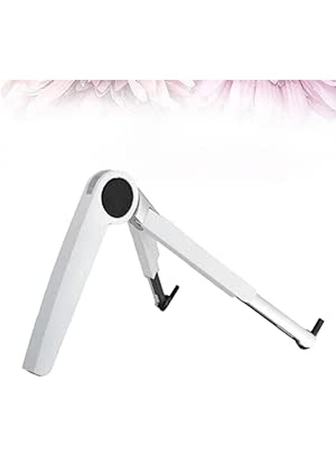 Foldable Aluminum Alloy Laptop Stand Adjustable Portable White Cooling Desk Holder - Image 1