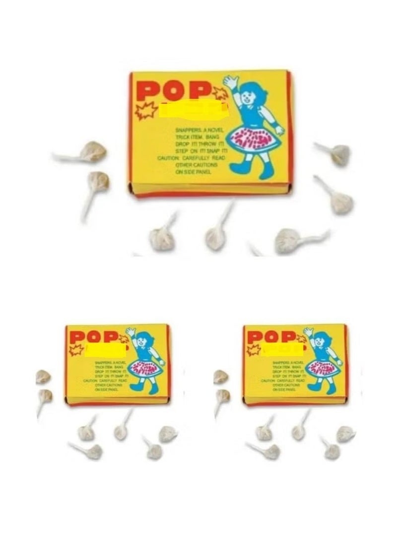 Children's poppers that make soft sounds, bringing joy and happiness to children who use them. They come in 3 boxes, each box containing 50 poppers.