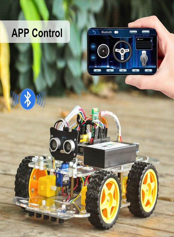 OSOYOO Robot Car Starter Kit for Arduino | STEM Remote Controlled App Educational Motorized Robotics for Building Programming Learning How to Code | IOT Mechanical DIY Coding for Teens Adults - Image 3