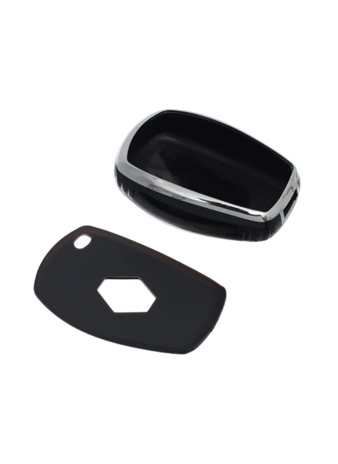 Premium TPU Quality Silicone Key Car Cover – Durable, Flexible, and Scratch-Resistant Protection for Your Car Keys – Custom Fit Design for a Sleek Look  Compatible with Renault Reno EX1 , EV , E1 , PRO Models - Black Silver - pzsku/Z851FB5C4FB86ABC36749Z/45/_/1741183368/b91a03be-8599-47c8-8be0-dd969f5b2a60