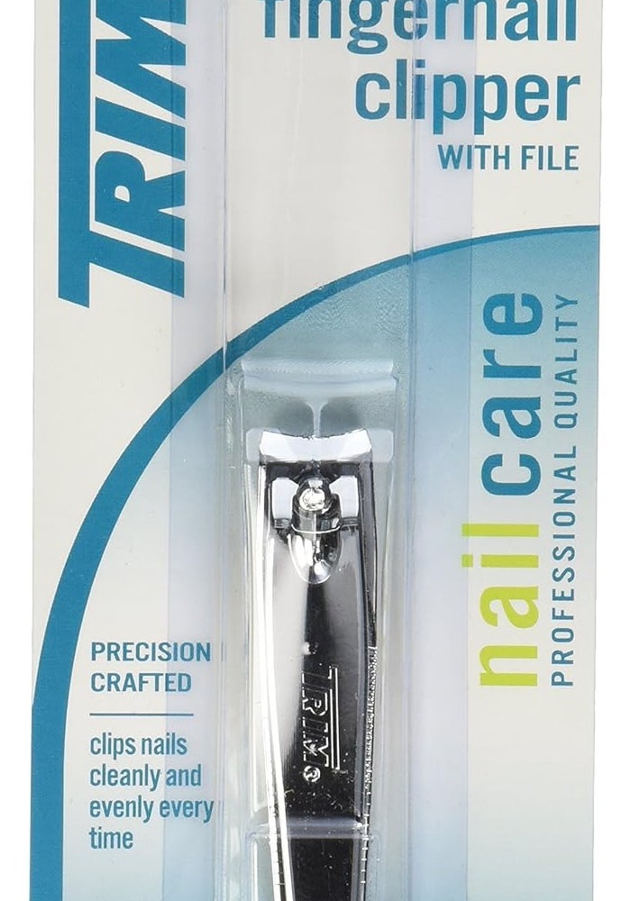 Trim Deluxe Fingernail Clippers with Fold-Away Nail File - Sharp and Durable Steel Nail Clippers for Precise Cuts - Image 1