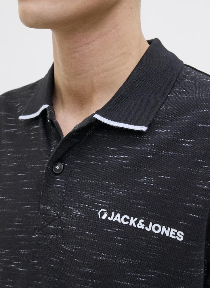 JACK & JONES Jcologan Inject Short Sleeve Polo Shirt  - Image 3