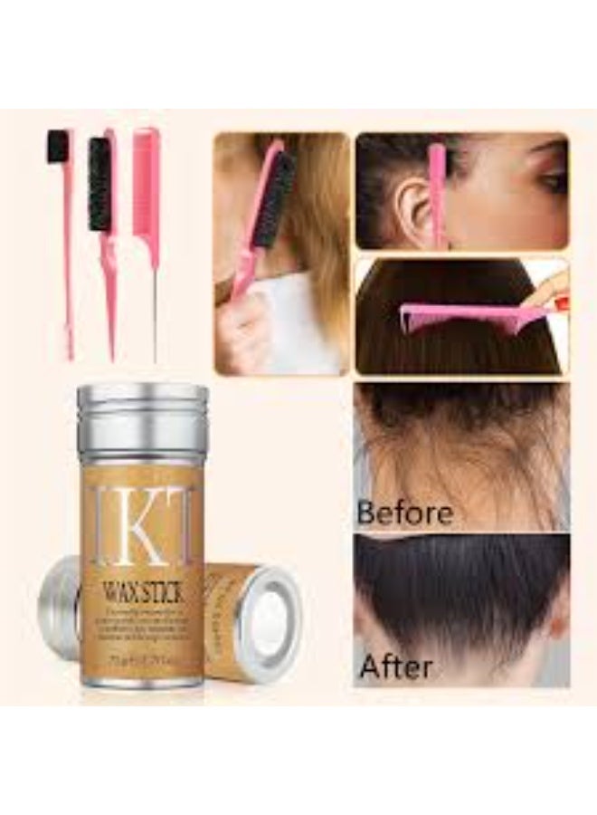 اي كي تي شمع تصفيف الشعر على شكل عصا، تثبيت قوي يدوم طويلاً، غير دهني، مناسب للشعر المتطاير والمجعد، مناسب للجنسين - Image 3