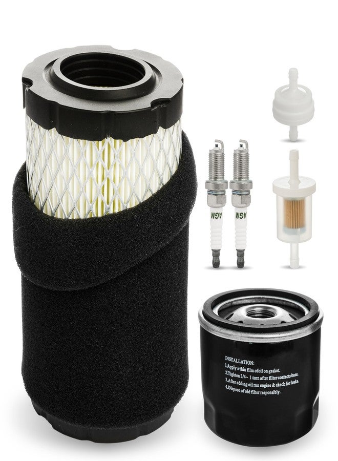 BlueStars MIU14395 796031 Air Filter 492932S 492932 Oil Filter - Compatible with John Deere D100 D105 D125 D130 D110 D140 E140 E130 E100 E120 Lawn Tractor Husqvarna YTH22V46 YTH24V48 YTA22V46 591334 - Image 1