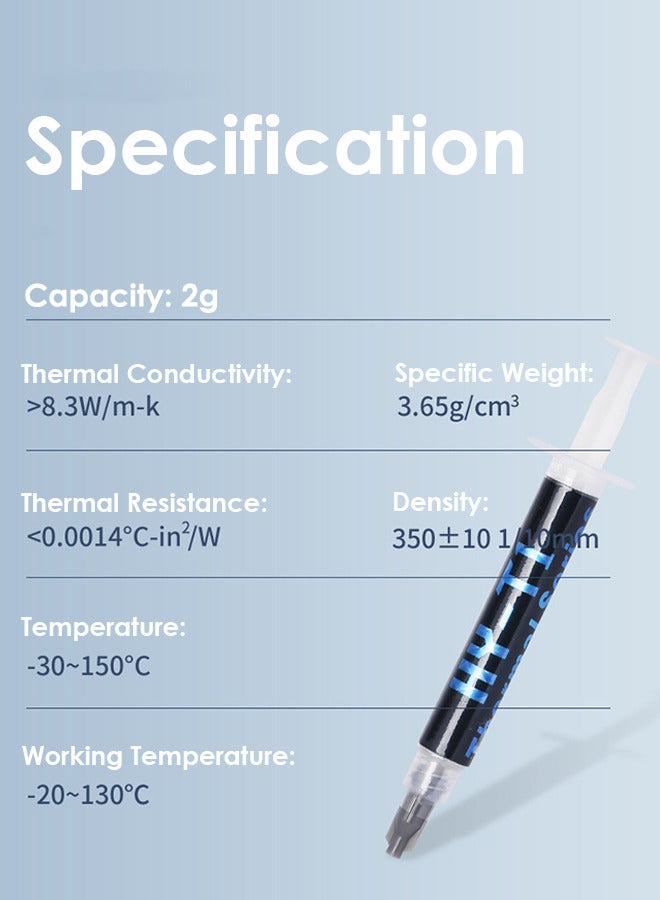 Premium Performance Thermal Paste for Cooling All Processors CPU GPU PC PS4 Xbox Computers and Consoles High Thermal Conductivity Thermal Paste Long Durability Safe Application Non-Conductive - Image 2