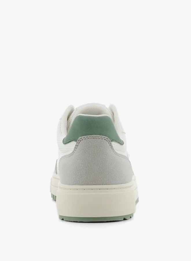 SJ Women's Textured Sneakers with Lace-Up Closure