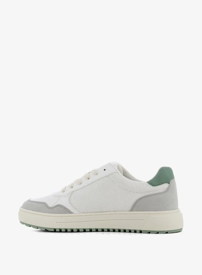 SJ Women's Textured Sneakers with Lace-Up Closure