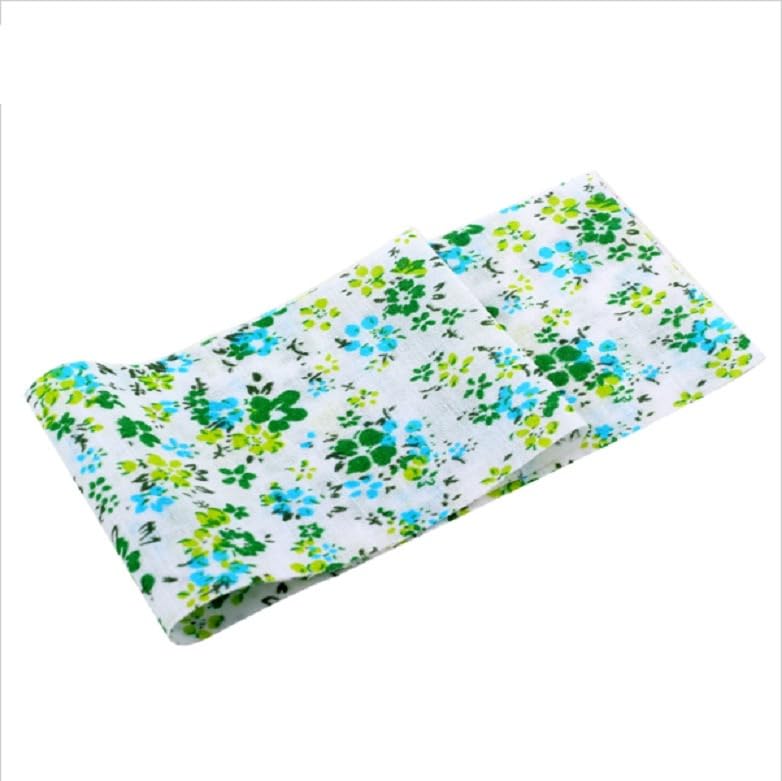YSSZAM 7Pcs Top Green Cotton Craft Fabric Bundle Squares Patchwork DIY Sewing Scrapbooking Quilting Floral Dot Pattern Craft and Hobby Fabric 10" x 10" (25cm x 25cm) - Image 3
