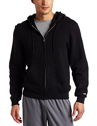 Soffe Mens Classic Full Zip Hood Sweatshirt, Black, Large - Image 3