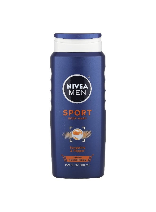 Nivea, Men, Sport Body Wash, Tangerine & Pepper, 16.9 fl oz (500 ml) - Image 1