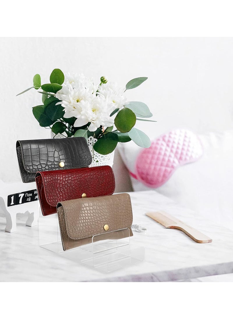 GGOOT 1Pc Purse Display Stand Acrylic Wallet Holder Jewelry Glasses Display Riser Shelf  - Image 5