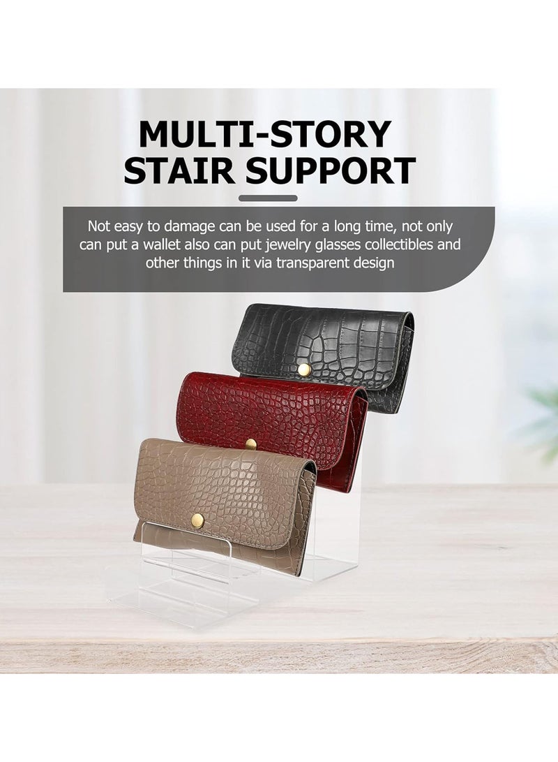 GGOOT 1Pc Purse Display Stand Acrylic Wallet Holder Jewelry Glasses Display Riser Shelf  - Image 3