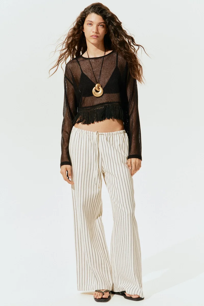 H&M Denim drawstring trousers