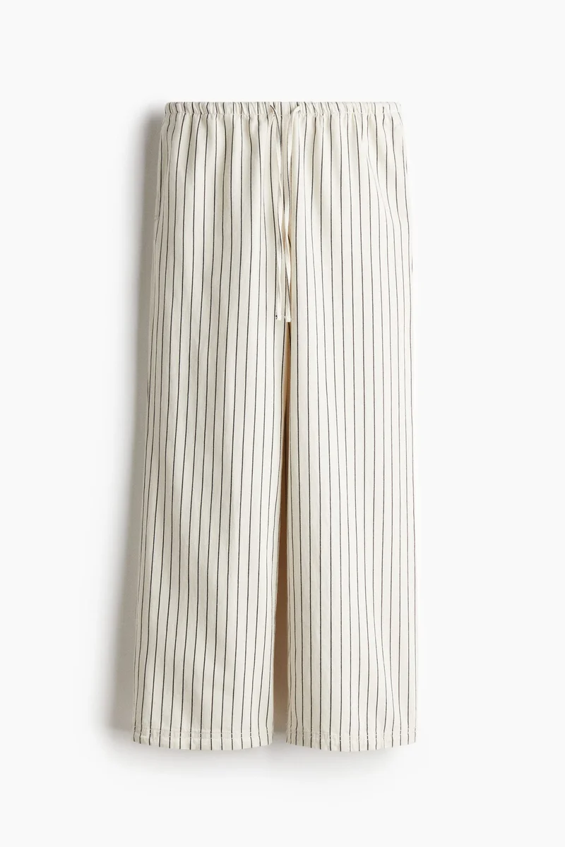 اتش اند ام بنطلون بحبل من الدنيم