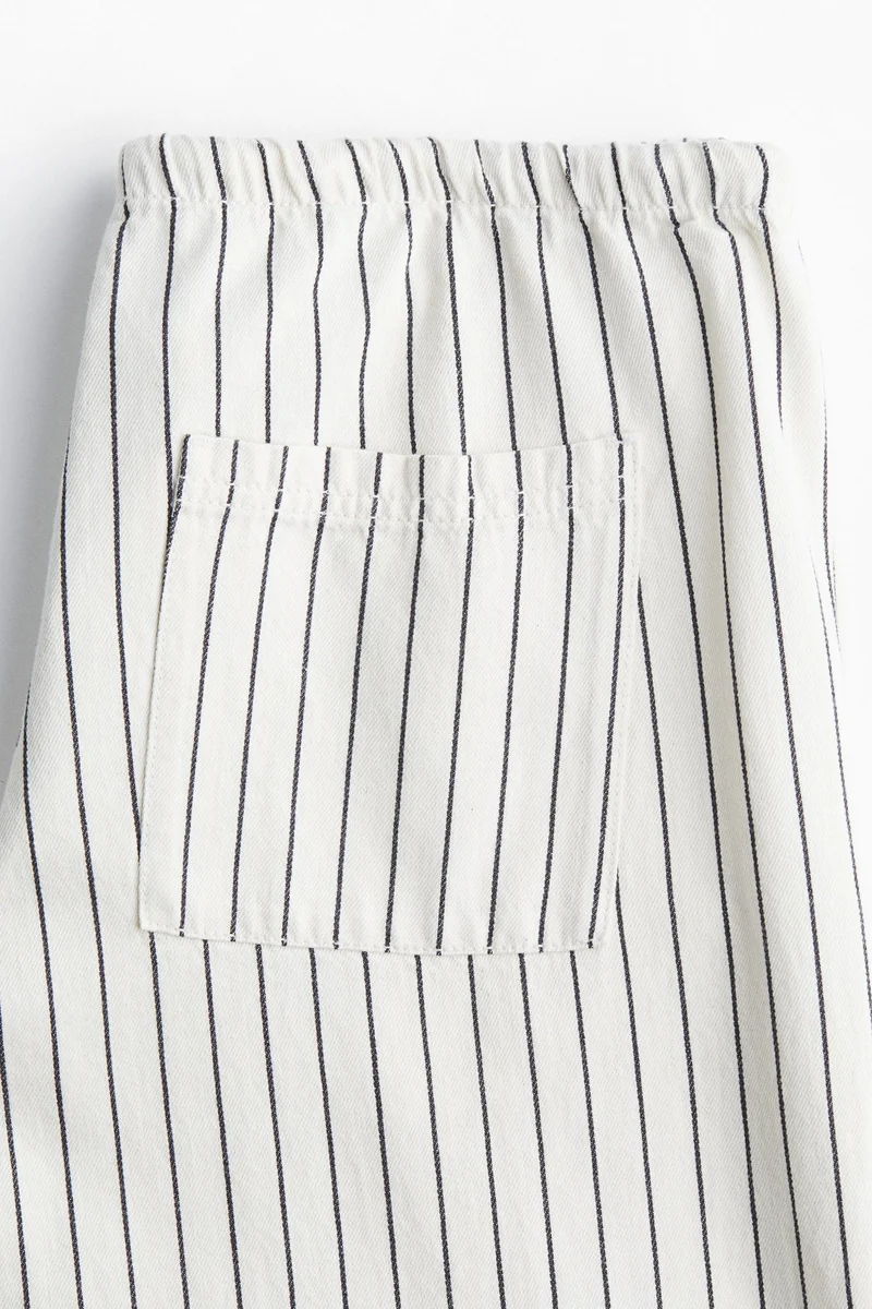 اتش اند ام بنطلون بحبل من الدنيم