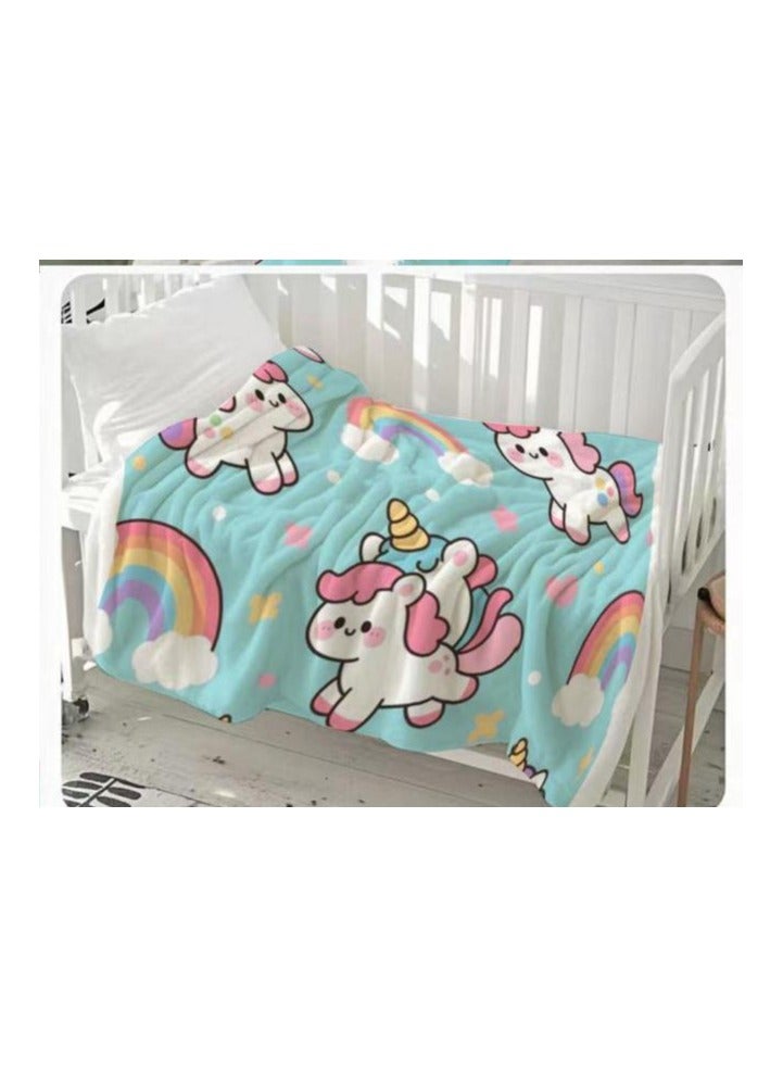 general Children's or student cartoon flannel thin blanket (warm and comfortable, suitable for sleep, games) 100cm*150cm - Image 1