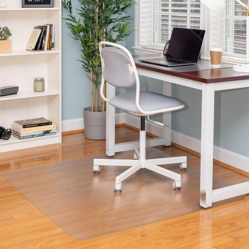 حصيرة مكتب إيلية 2 عبوة لحماية السجاد 36X 48 من PVC الشفاف الثقيل للأرضيات الخشبية والبلاط حماية المنزل أو المكتب أفضل حصيرة للأرضيات