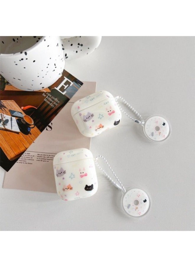 Generic - Many Cats Are Suitable For Airpods Pro2 For Apple Bluetooth Wireless Earphone Set 1/2/3 Generation Protective Shell Cute-Color:Multiple Cat Earphone Covers + Pendants-Applicable Models:Airpods 3rd Generation - Image 1