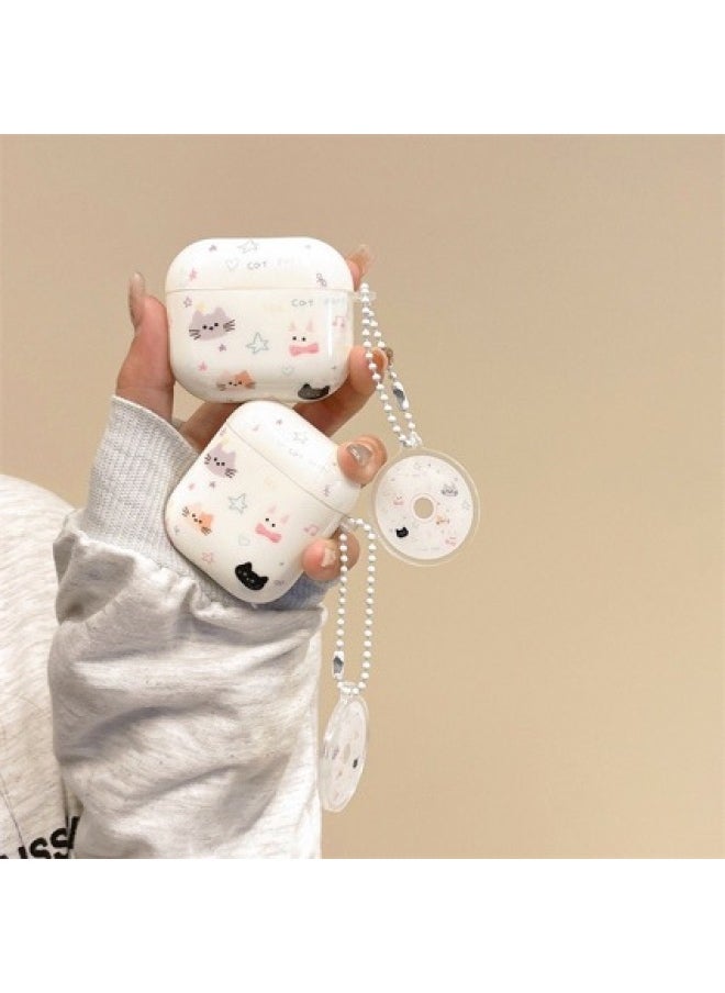 Generic - Many Cats Are Suitable For Airpods Pro2 For Apple Bluetooth Wireless Earphone Set 1/2/3 Generation Protective Shell Cute-Color:Multiple Cat Earphone Covers + Pendants-Applicable Models:Airpods 3rd Generation - Image 1