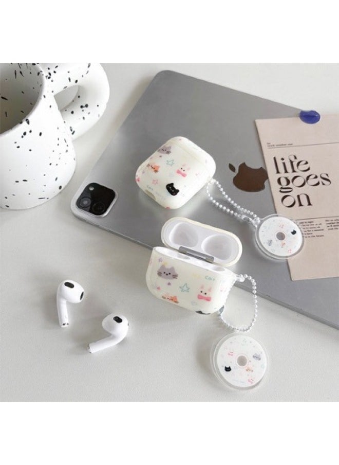 Generic - Many Cats Are Suitable For Airpods Pro2 For Apple Bluetooth Wireless Earphone Set 1/2/3 Generation Protective Shell Cute-Color:Multiple Cat Earphone Covers + Pendants-Applicable Models:Airpods 3rd Generation - Image 1