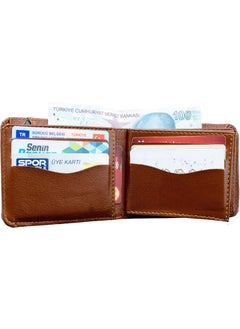 Apera Tr-96 Full Length Half Denim Half Leather Men's Wallet 15 Cards Double Paper Money Compartment  - Image 4