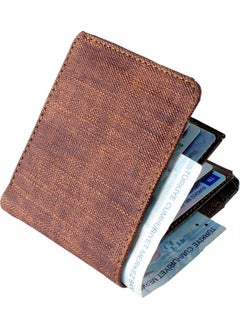 Apera Tr-96 Full Length Half Denim Half Leather Men's Wallet 15 Cards Double Paper Money Compartment  - Image 2