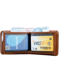 Apera Tr-96 Full Length Half Denim Half Leather Men's Wallet 15 Cards Double Paper Money Compartment  - Image 3