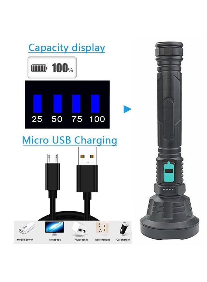 Bright New Wick Strong Light Led Flashlight USB Rechargeable Flashlight Built-in Battery Light with Charging Cable - Image 3