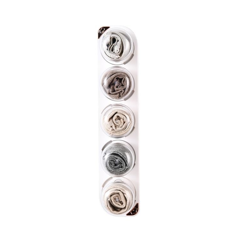 Klever Kitchen kleverkitchen Wall Mounted Undergarment Storage Box 5 Slots Glass - Image 1