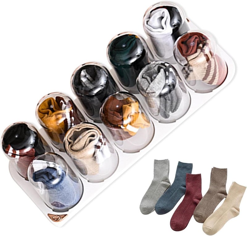Klever Kitchen kleverkitchen Wall Mounted Undergarment Storage Box 5 Slots Glass - Image 5