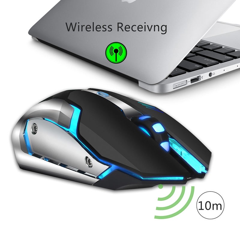M10 Gaming Wireless 2400 DPI Rechargeable 7 color 6 Backlight Breathing Ergonomic for Computer Desktop Laptop - Image 4